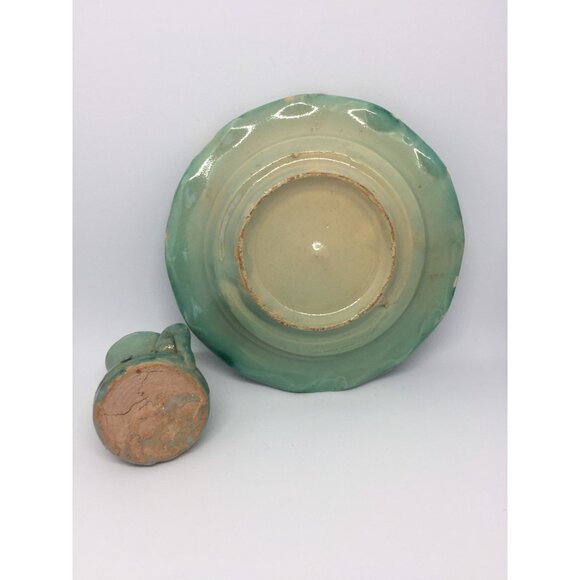 Vtg 1965 Handmade Ceramic Mini Dish & Pitcher Restaurant El Pulpito Plaza Mayor - Picture 3 of 8